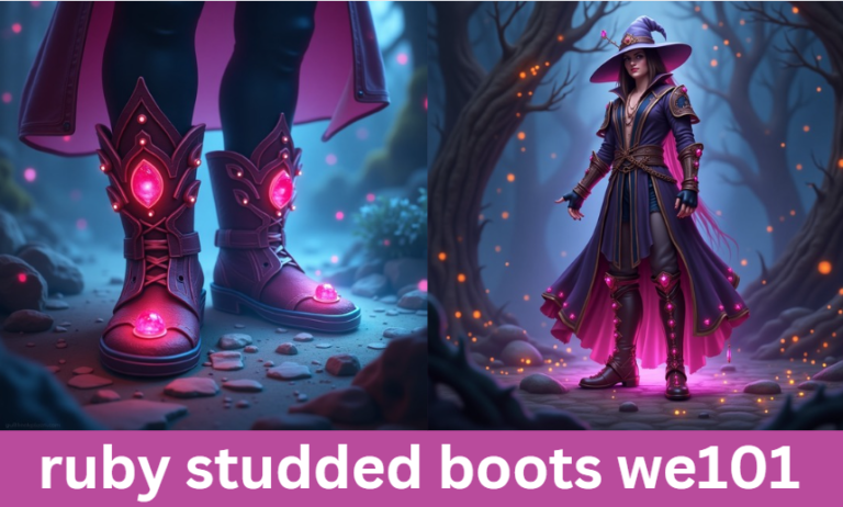 ruby studded boots we101